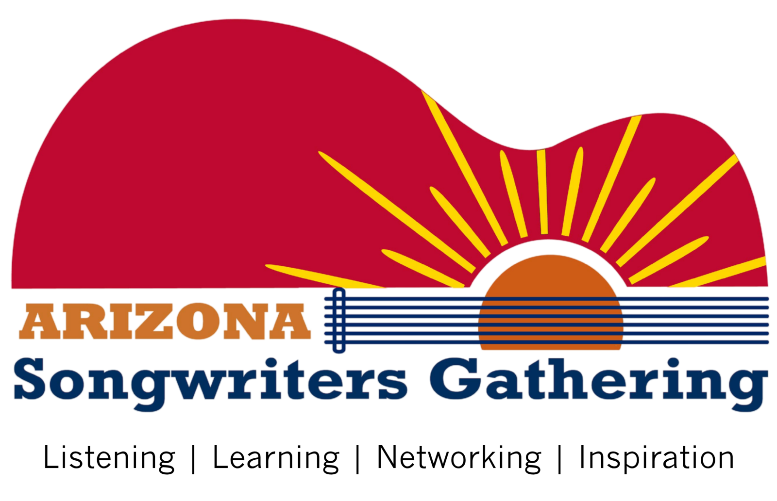 Arizona Songwriters Gathering guitar logo with the words 