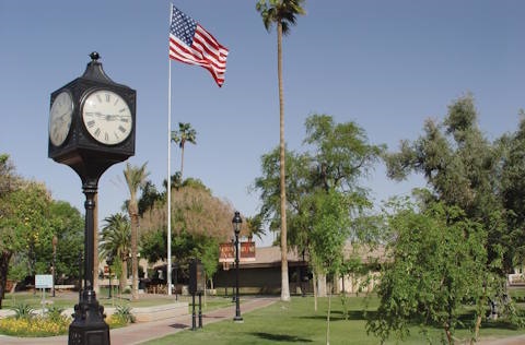 View of Velma Teague Library in Murphy Park