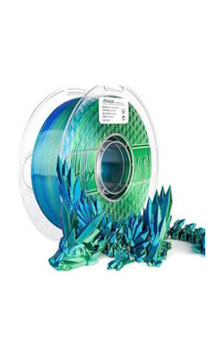 Dual Color Silk: Blue/Green Filament